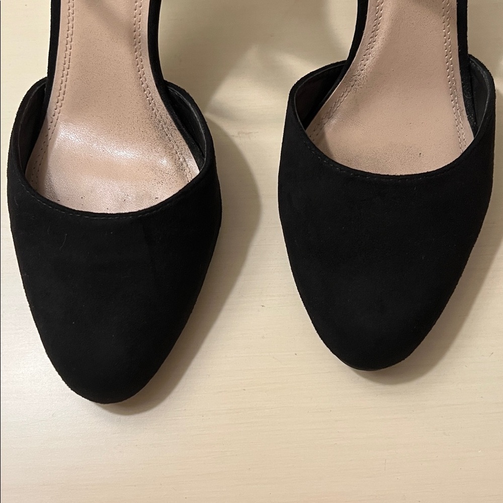 Suede Zip Up Heels - Picture 6 of 8